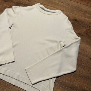 Vintage Aeropostale Cream Ribbed Long Sleeve Shirt Mens Large